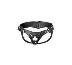  Bodice Corset Style Strap On Harness Black O/S   